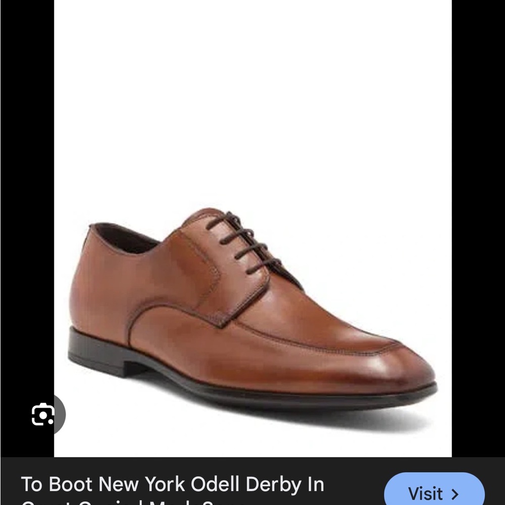 To Boot Odell Men's Brown Leather Derby Shoe Sz 7
